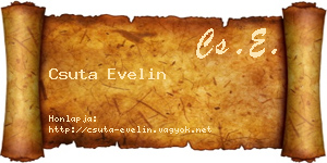 Csuta Evelin névjegykártya